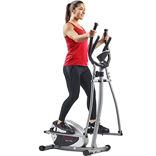 - Sunny Health & Fitness Legacy Stepping Elliptical Machine | Total Body Cross Trainer -