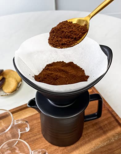 Ceramic Pour over coffee maker set, Ceramic Pot and Brewer 1-2 Cup Coffee, V60 Dripper Coffee Maker