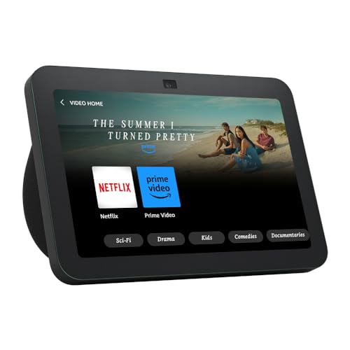 - Echo Show 8 | 3rd generation (2023 release), HD Smart Touchscreen With Spatial Audio -