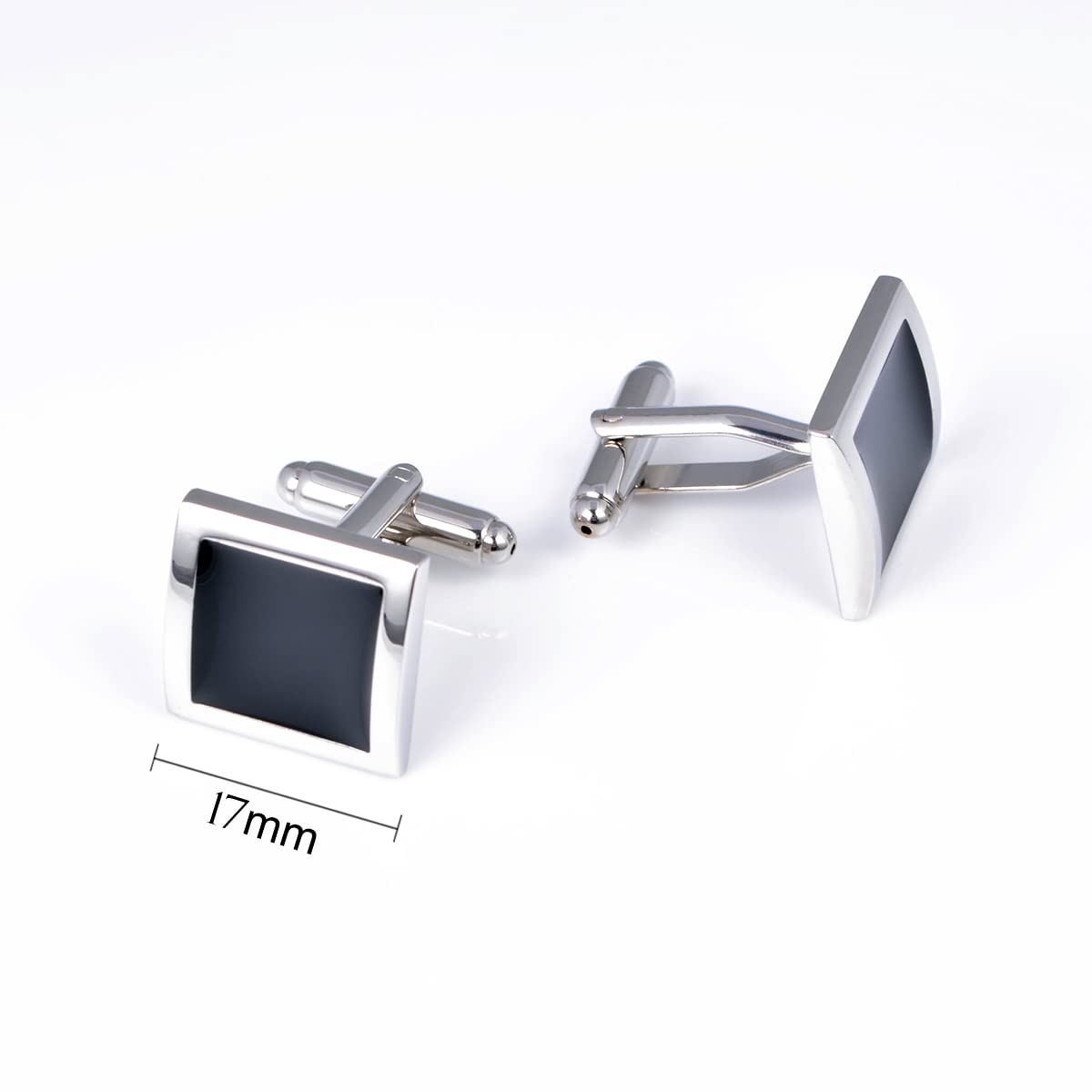 - Jonwo Black Tone Square Men's Cufflinks | Gift Box | Classic Tuxedo Cuff Link For Weddings -