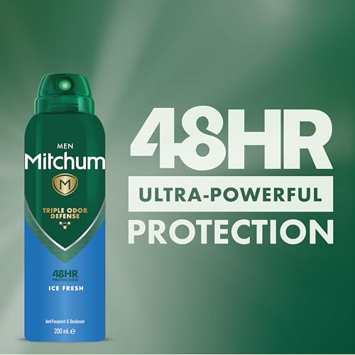 - Mitchum Men Triple Odor Defense | 48h Protection Deodorant Spray | 200ml -