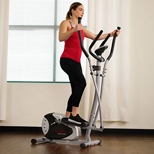 - Sunny Health & Fitness Legacy Stepping Elliptical Machine | Total Body Cross Trainer -