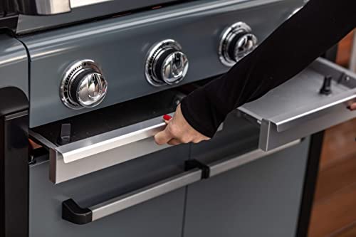 Campingaz Gas BBQ 4 Series Select S, Barbecue Gas Grill with 4 Stainless Steel Burners, 1 Side Burner, Lid with Thermometer, InstaClean Aqua, Culinary Modular System, 13.6kW