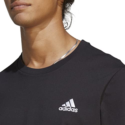 adidas Men's Essentials Single Short Sleeve T-Shirt, Black, S