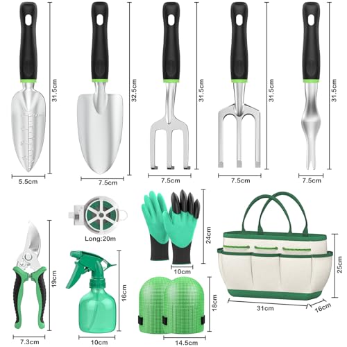 - Fixmend Garden Tools | 11 Pieces Gardening Tools | Stainless Steel Garden Tools Set -