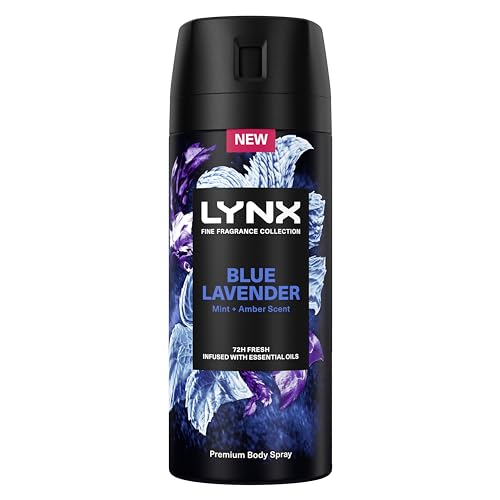 - Lynx Fine Fragrance Collection | Blue Lavender Premium Deodorant Bodyspray -
