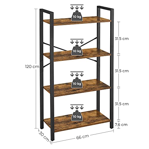 - VASAGLE 4 Tier Shelf Bookcase -