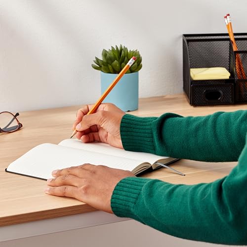 Amazon Basics Classic Notebook, Large, Ruled, Black