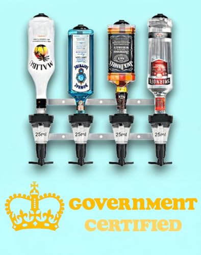 - Professional 2/4/6 Bottle Optics for Home Bar UK Made  | Bar Butler Shot Measure Bracket -