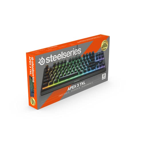 - SteelSeries Apex 3 TKL | RGB Gaming Keyboard | Tenkeyless Compact Esports Form -