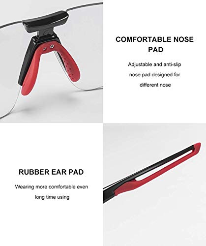 - ROCKBROS Cycling Photochromic Sunglasses | UV400 Protection | Transparent Rimless -