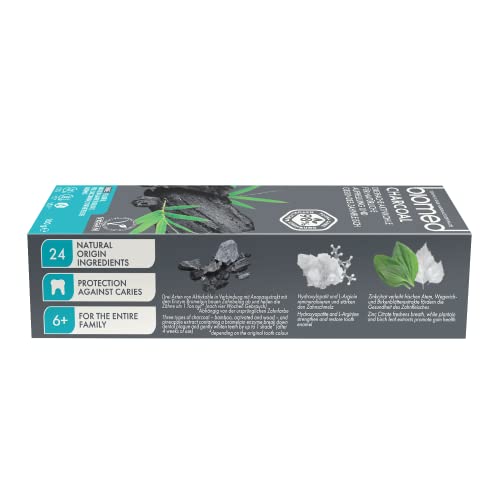 Biomed Triple Charcoal 98% Natural Whitening Toothpaste | Gum Care, Bamboo Charcoal | Vegan, SLES Free 100g