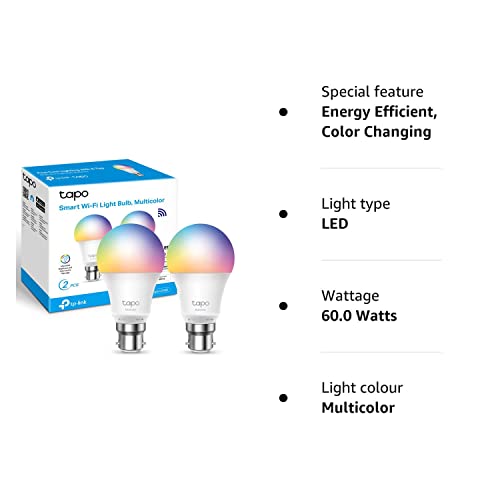 - Tapo Smart Bulb | Smart Wi-Fi LED Light | B22 | 60W | Energy saving