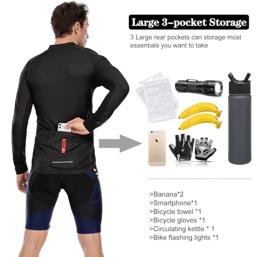 - MEETWEE Men’s Cycling Jersey | Long Sleeve Biking Cycle Tops -