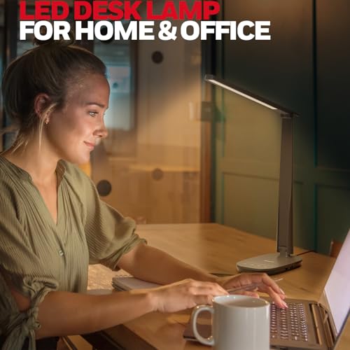 - Honeywell LED Desk Lamp Eye Caring | Sunturalux H2 Table Lamp With USB Charging Port -