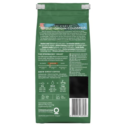 - STARBUCKS Single-Origin Colombia | Medium Roast | Ground Coffee 200g (Pack Of 6) -