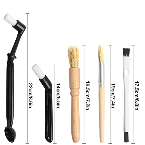 15 Pieces Coffee Cleaning Brush Set, Bristle Espresso Machine Brush Wooden Coffee Grinder Cleaning Brush Thin Pipe Cleaning Brushes for Coffee Machine Bottle Teapot Nozzle