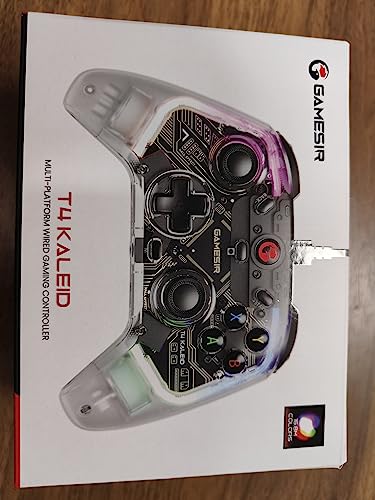 - GameSir T4 Kaleid Transparent PC Controller | Wired Gaming Controller for PC/Switch/Android TV Box, Plug and Play Gamepad Joystick | Hall Effect Sticks/Analog Triggers | 3.5mm Audio Jack -