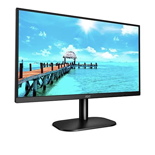 AOC 22B2H - 22 inch FHD Monitor, 75Hz, VA, 7ms Frameless design, Tilt, lowBlue Mode, Flicker Free (1920 x 1080 @ 75Hz, HDMI/VGA)
