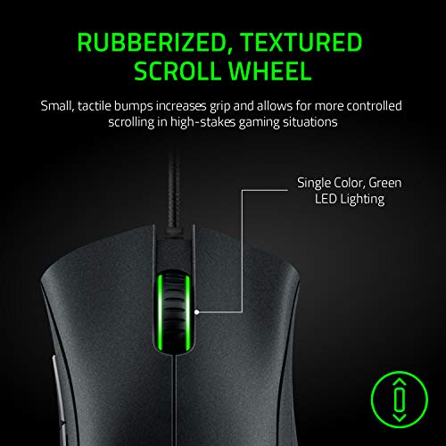 - Razer DeathAdder Essential | Wired Gaming Mouse | 5 Programmable Buttons | Black -