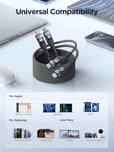 - USB C to USB C, 100W 5A Fast Charging Cable -