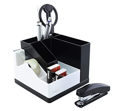- EXERZ Desk Organiser/Pen Holder/Desk Tidy/Rotating 360° | Stationery Included -