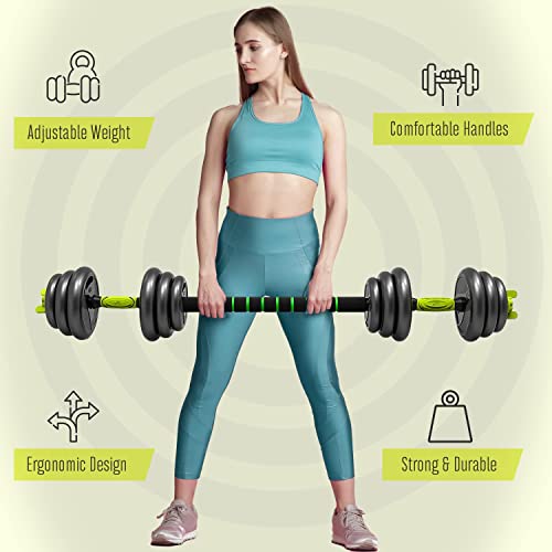 - Strongway® Adjustable 6 in 1 Dumbbell | Straight and Curl | Barbell | Kettlebell Push Up Set -