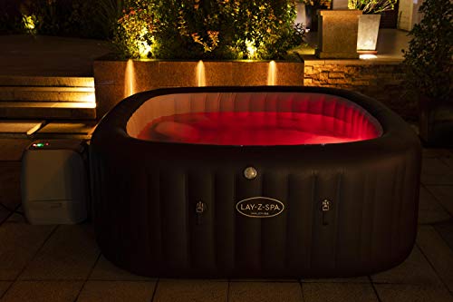 - Lay-Z-Spa Maldives Luxury Hot Tub | 8 HydroJet Pro Massage System | Inflatable Spa | LED Lights | Foot Massager | Freeze Shield Technology | 5-7 Person -
