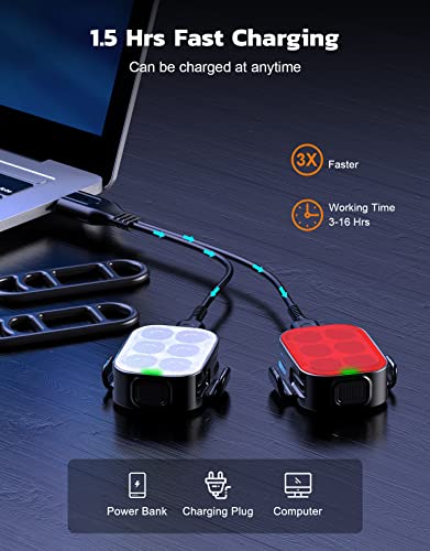 - Glangeh Bike Lights Ultra Slim | Rechargeable Bicycle Lights Front and Rear -