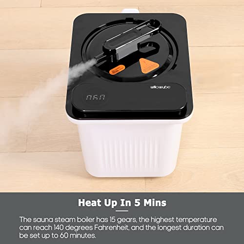 - WILLOWYBE Portable Steam Sauna with Bluetooth Control, 4L KingPower Steamer, Home Spar