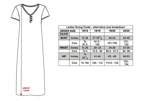 - INSIGNIA Womens Cotton Jersey Nighties Nightdress -