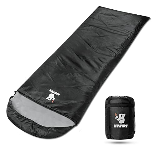 - Kiaitre Sleeping Bag for Adults | Warm & Lightweight Envelope Compact Sleeping Bag | Waterproof Indoor & Outdoor Use for Camping -
