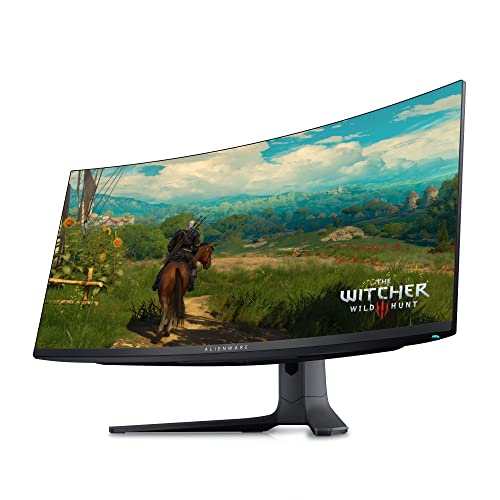 Alienware AW3423DWF 34 Inch WQHD (3440x1440) 21:9 1800R Curved Gaming Monitor, 165Hz, QD OLED, 0.1ms, AMD FreeSync Premium Pro, 99.3% DCI-P3, HDR400, 2x DisplayPort, 1x HDMI, 5x USB, 3 Year Warranty