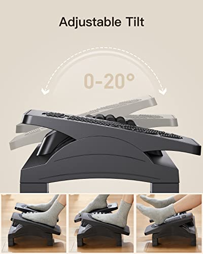 - HUANUO Foot Rest Under Desk | Adjustable Ergonomic Under Desk Foot Rest -