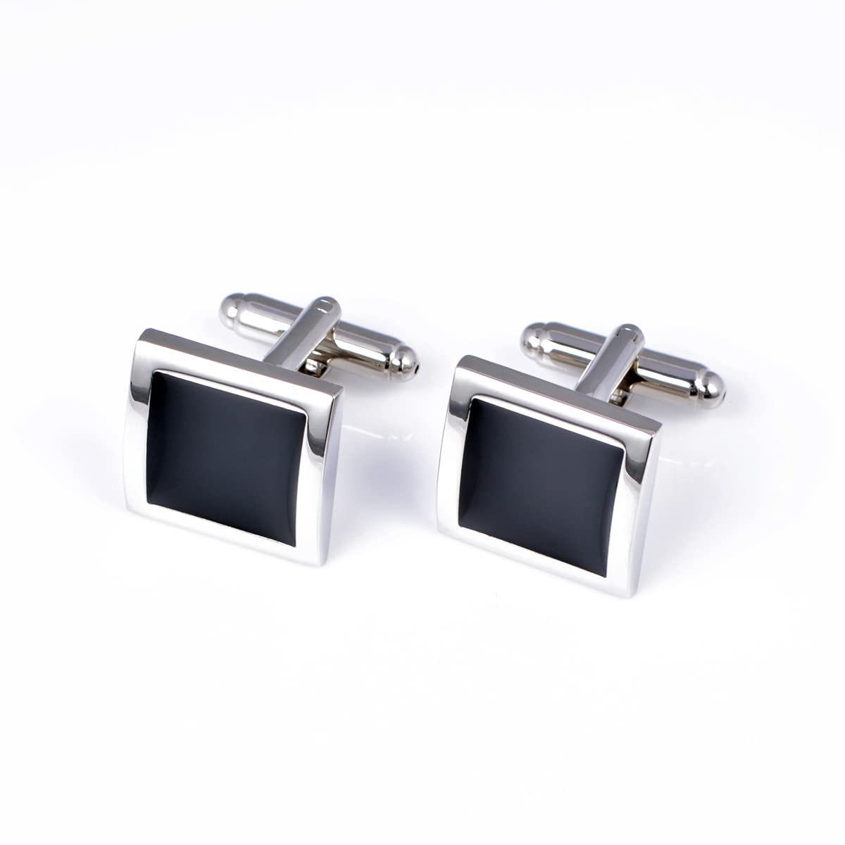 - Jonwo Black Tone Square Men's Cufflinks | Gift Box | Classic Tuxedo Cuff Link For Weddings -