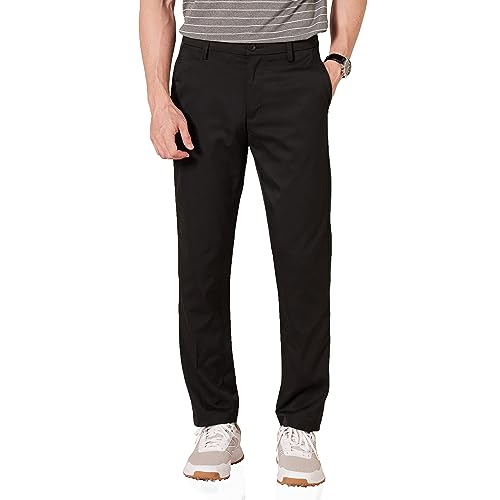 Amazon Essentials Men's Slim-Fit Stretch Golf Trousers, Black, 33W / 28L
