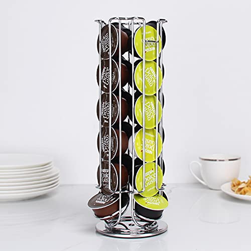 - FIND A SPARE 24 Coffee Capsule Holder | 360° Rotating Tower | Coffee Pods Storage Rack -