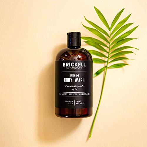 Brickell Men's Invigorating Body Wash for Men, Natural and Organic Deep Cleaning Shower Gel with Aloe Glycerin, and Jojoba Oil, Sulfate Free
