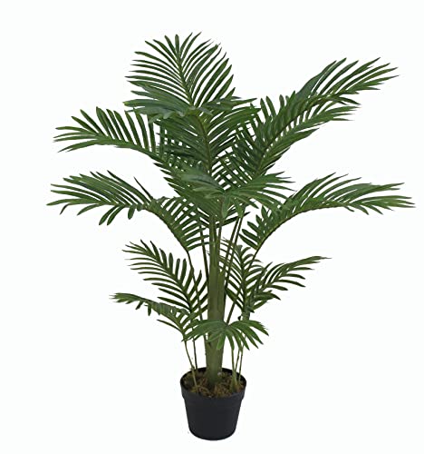 - Requena Artificial Tree with Lifelike Leaves | Artificial Plant | Black Plastic Pot | 95cm -