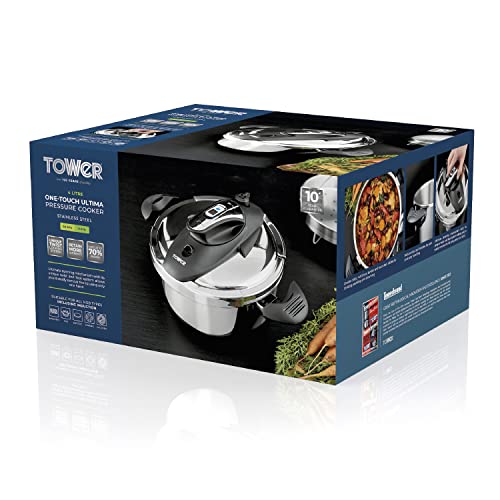 - Tower T920003 One-Touch Ultima | Pressure Cooker | Detachable 60-Minute Time -