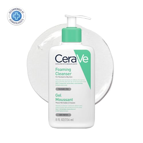 CeraVe Foaming Cleanser for Normal to Oily Skin 236ml with Niacinamide and 3 Essential Ceramides