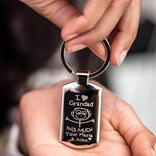 - Eliphs Father's Day Personalized Photo Keyring | Super Man Dad Edition -