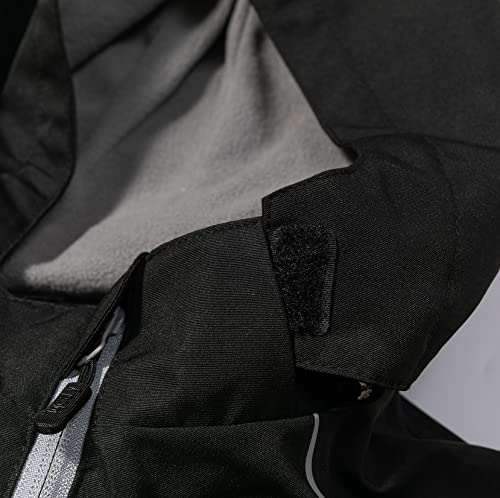 - YoungSoul Boys Girls Waterproof Jackets Kids Lightweight Fleece Lined Raincoat School Coats with Detachable Hood Black