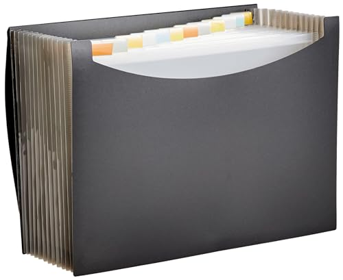 Amazon Basics Expanding File, A4 Size - Black