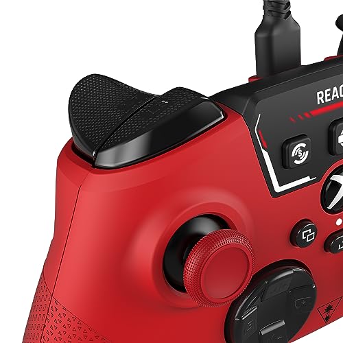 - Turtle Beach | React-R Red Wired Gaming Controller | Audio Controls, Mappable Buttons & Textured Grips  -