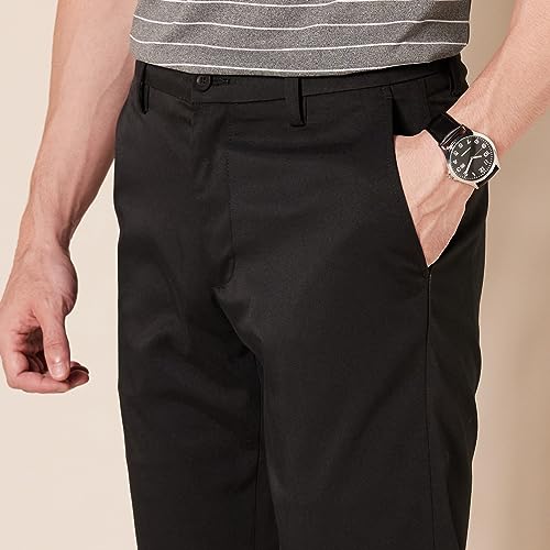 Amazon Essentials Men's Slim-Fit Stretch Golf Trousers, Black, 33W / 28L