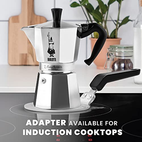 Bialetti Moka Express Caffettiera in Alluminio, 6 Cups, Acciaio Inossidabile, Argento,270 milliliters, Silver