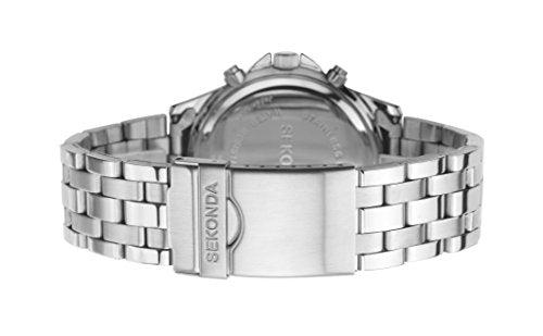 - Sekonda Men's Quartz Watch | Chronograph Display | Stainless Steel Bracelet -