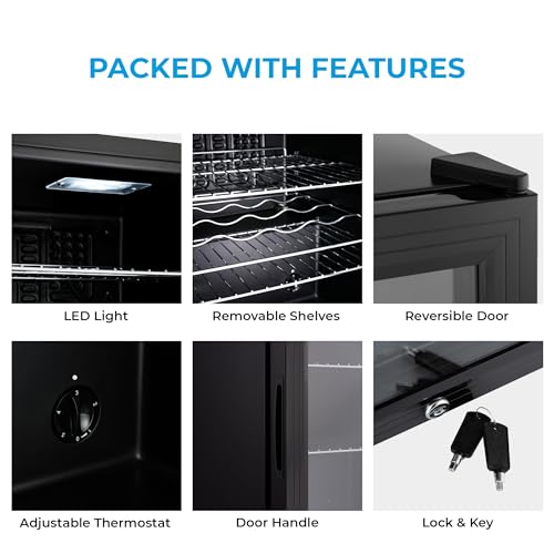 - Subcold Super50 LED | Mini Fridge Black | 50L Beer, Wine & Drinks Fridge -