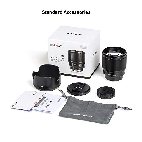 - VILTROX 85mm F1.8 II XF Lens Auto Focus Full Frame Prime Portrait Lens for Fuji X Mount Camera X-T3 X-T2 X-T30 X-T20 X-T10 X-T100 X-PRO2 X-E3 X-A20 X-A5 -